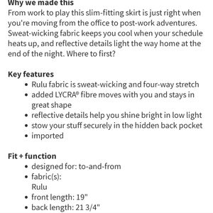 Lululemon &Go Where-To Heathered Black Skirt 8